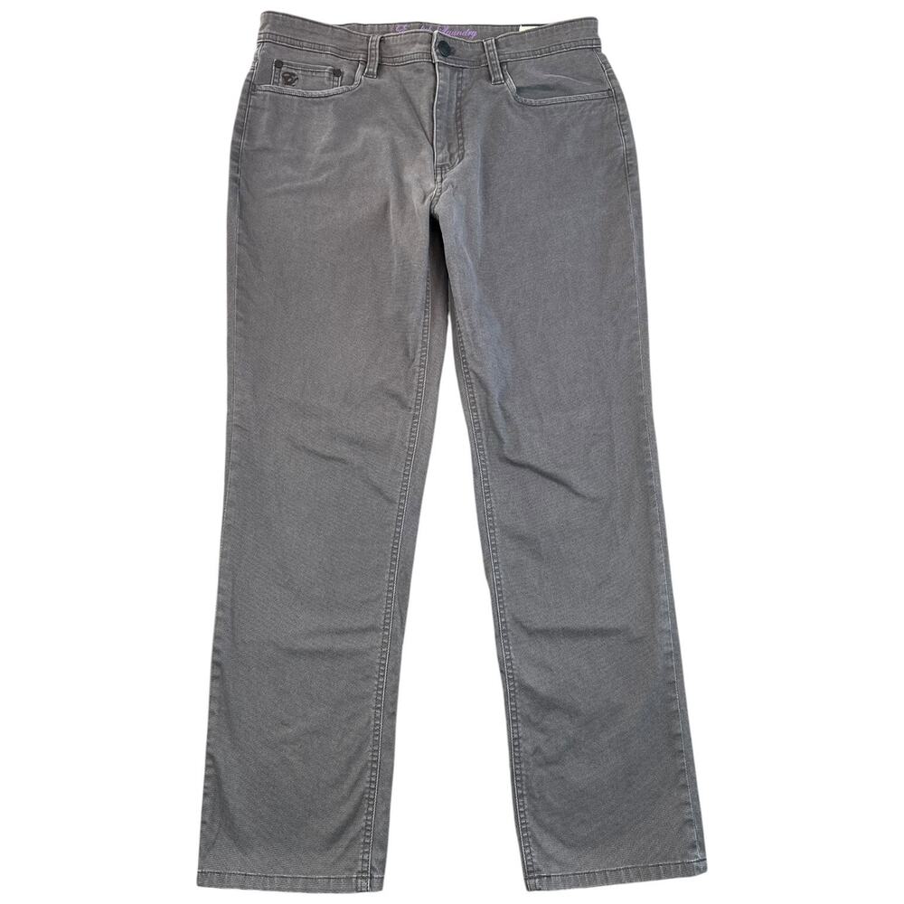 English Laundry Men’s Gray Pants Textured Stretch Straight - Fits 32x28